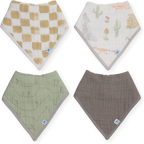 Little Unicorn Babero bandana de muselina de algodón con forro polar