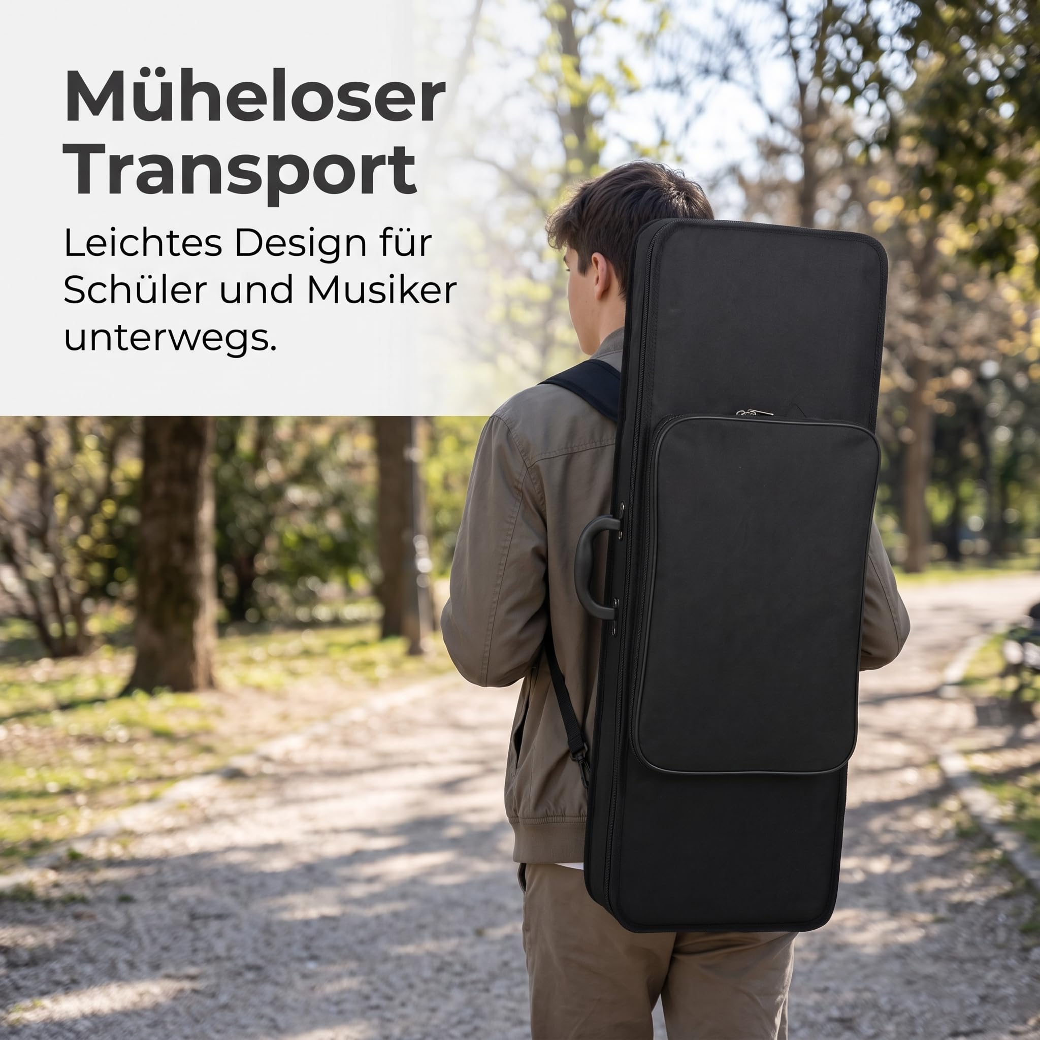 Geigenkoffer Violinetui Instrumentenkoffer Aufbewahrungskoffer mit Leichtem Schaumaufbau Und Sanfter Innenfütterung für Schutz vor Kratzern Und Stößen für Proben Bühnenauftritte Reisen, 1/4