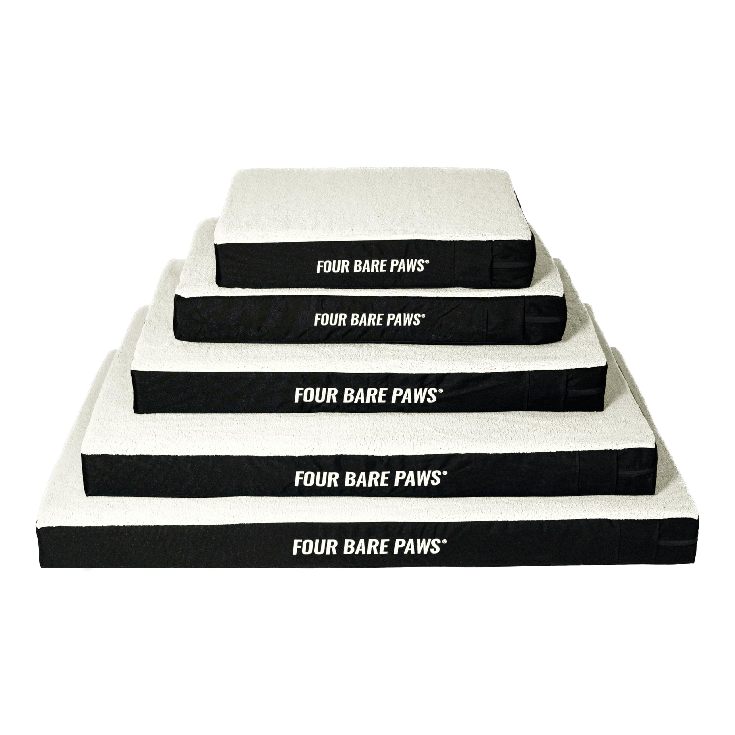 Four Bare Paws Orthopedic Dog Bed Mattress – Supportive Pet Bed for Small, Medium & Large Dogs – Washable Cover, Durable Comfort Cushion for Joint Relief, Ideal for Senior & Arthritic Dogs