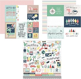 12x12 Travel Scrapbook Paper - Aesthetic Scrapbook Paper Travel Theme Ca...