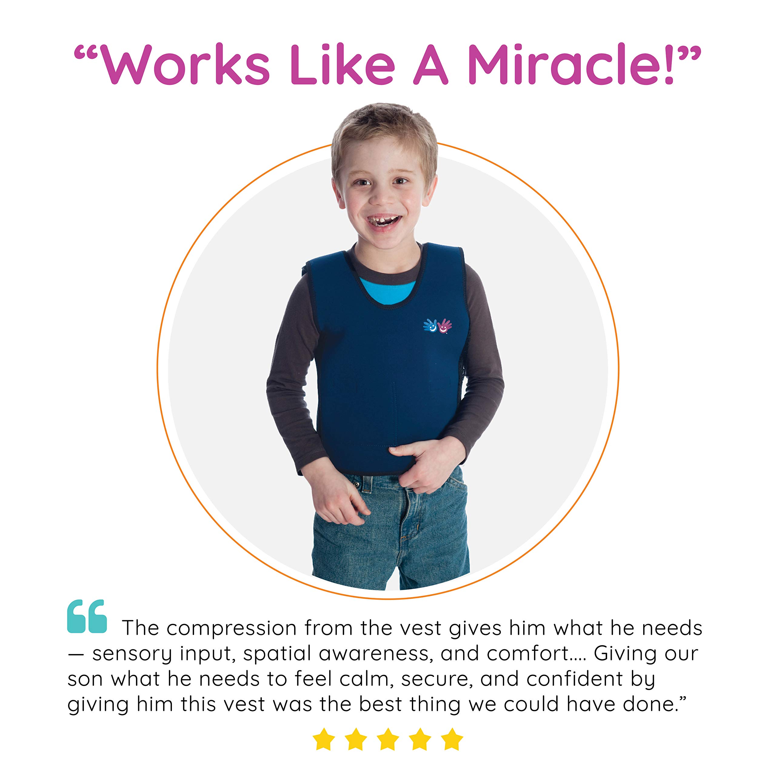 Fun and Function Blue Weighted Compression Vest for Kids & Adults