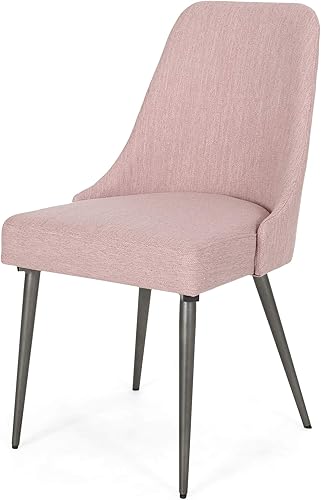 Miniatura 5 de Christopher Knight Home Dawn Modern - Sillas de comedor de tela (juego de 2), color rubor claro