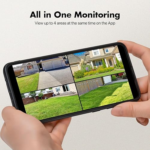 Miniatura 6 de Cámaras de seguridad inalámbricas para exteriores, kit de 4 cámaras, cámaras de visión nocturna a color 2K para seguridad del hogar, giro e