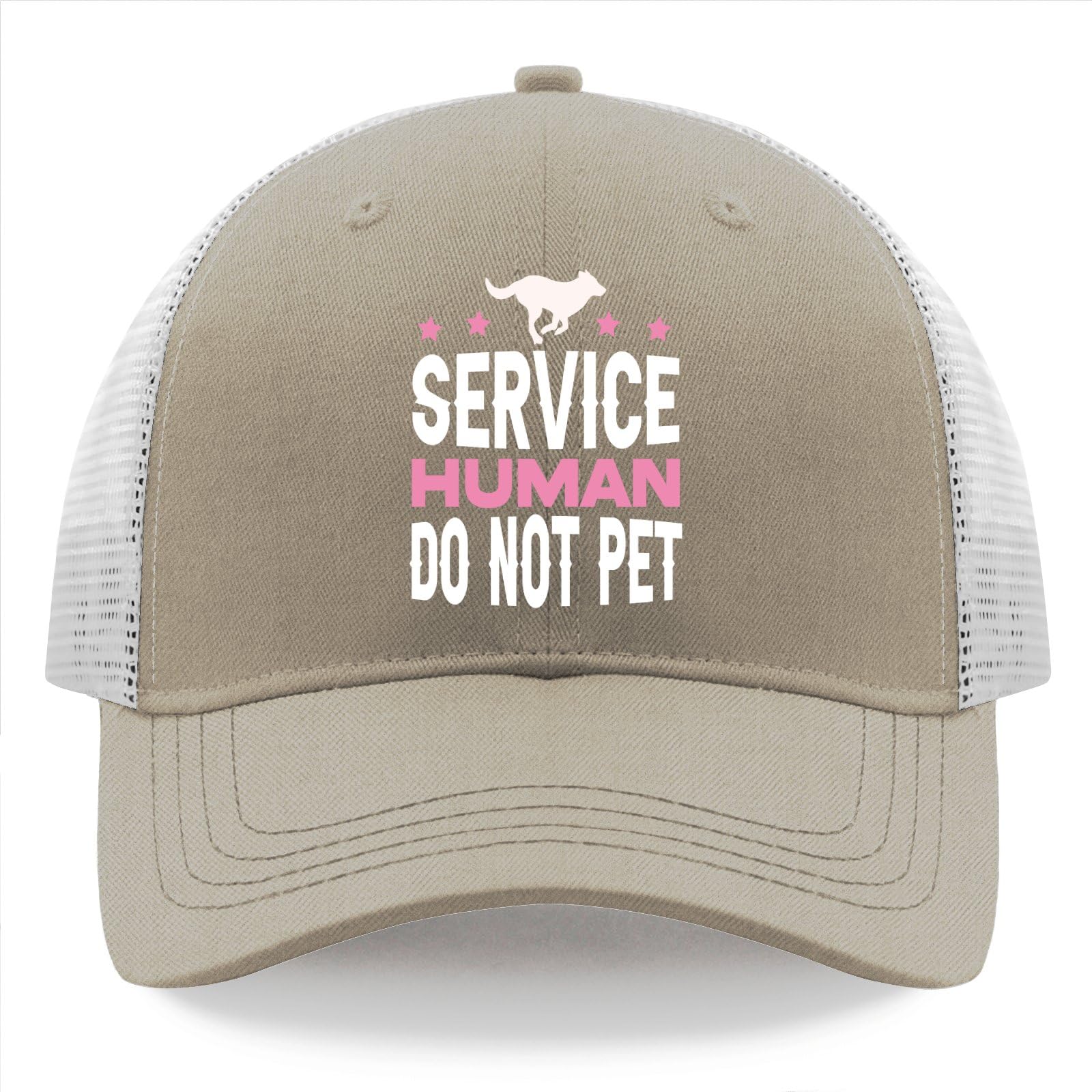 Service Human Do Not Pet Sun Hats Cycling Caps for Him Apricot