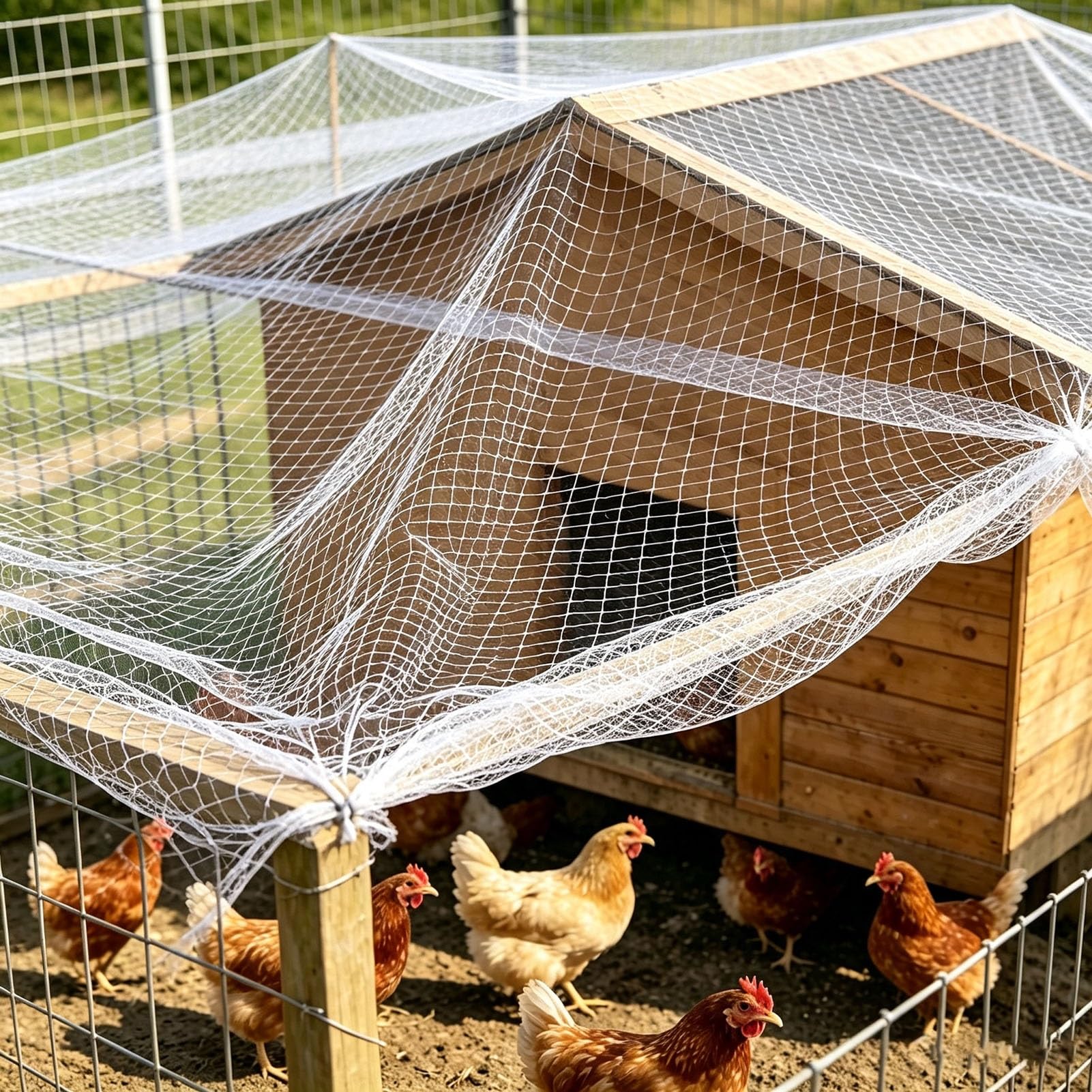 Malla Antipajaros Malla de 1 cm para Cubrir el Gallinero, Barrera de Nailon para Aves | Malla Protectora para Árboles Grandes para Pájaros, Malla Resistente para Aves de Corral, Malla para Enrejado de Plantas