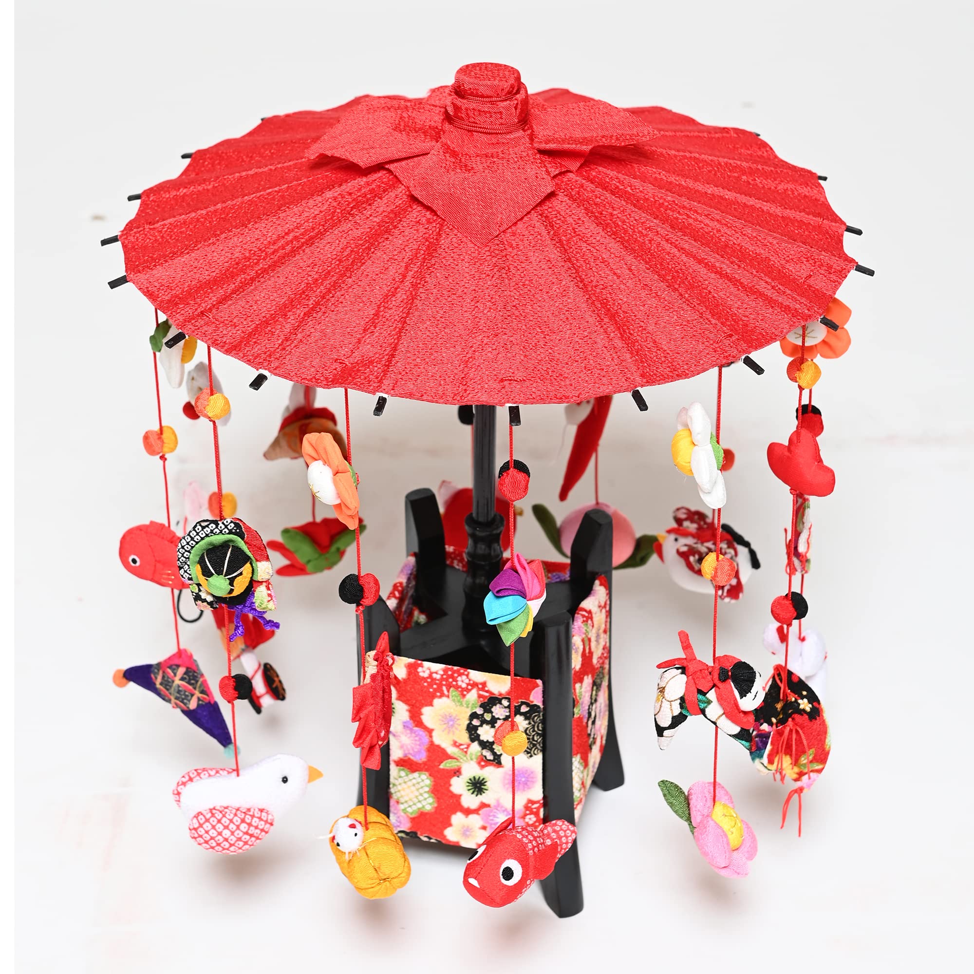 Amazon | 【雛人形】【つるし雛】縁起の傘つるし｢みやび赤傘｣大