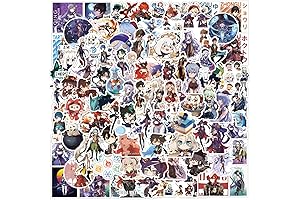 Genshin Impact Stickers 100 Pcs Waterproof Vinyl Decals for Laptop