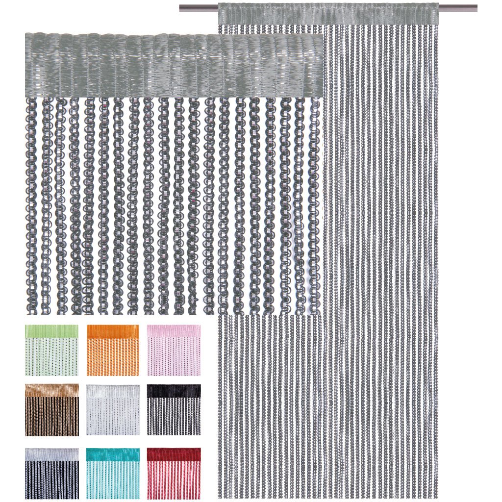 Cortinas De Hilos Para Ventanas Bestlivings Cortina De Hilos Para Puerta, Aspecto Metálico Con Barra, Moderna Y Bonita En Muchos Disponibles (90 X 250 Cm/gris – Gris Oscuro Cortinas Leroy Merlin Precios