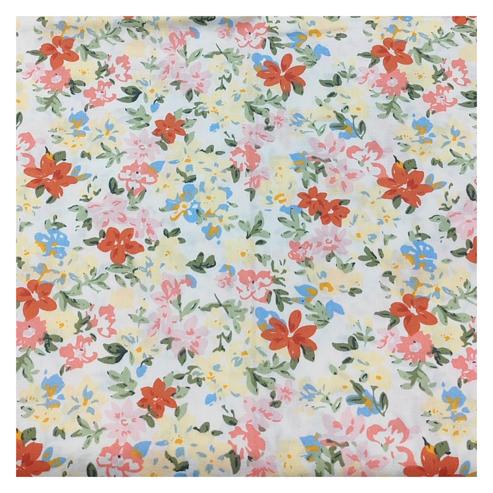 Tessuto di cotone con motivo floreale, 2 m x 160 cm, al metro, per cucito