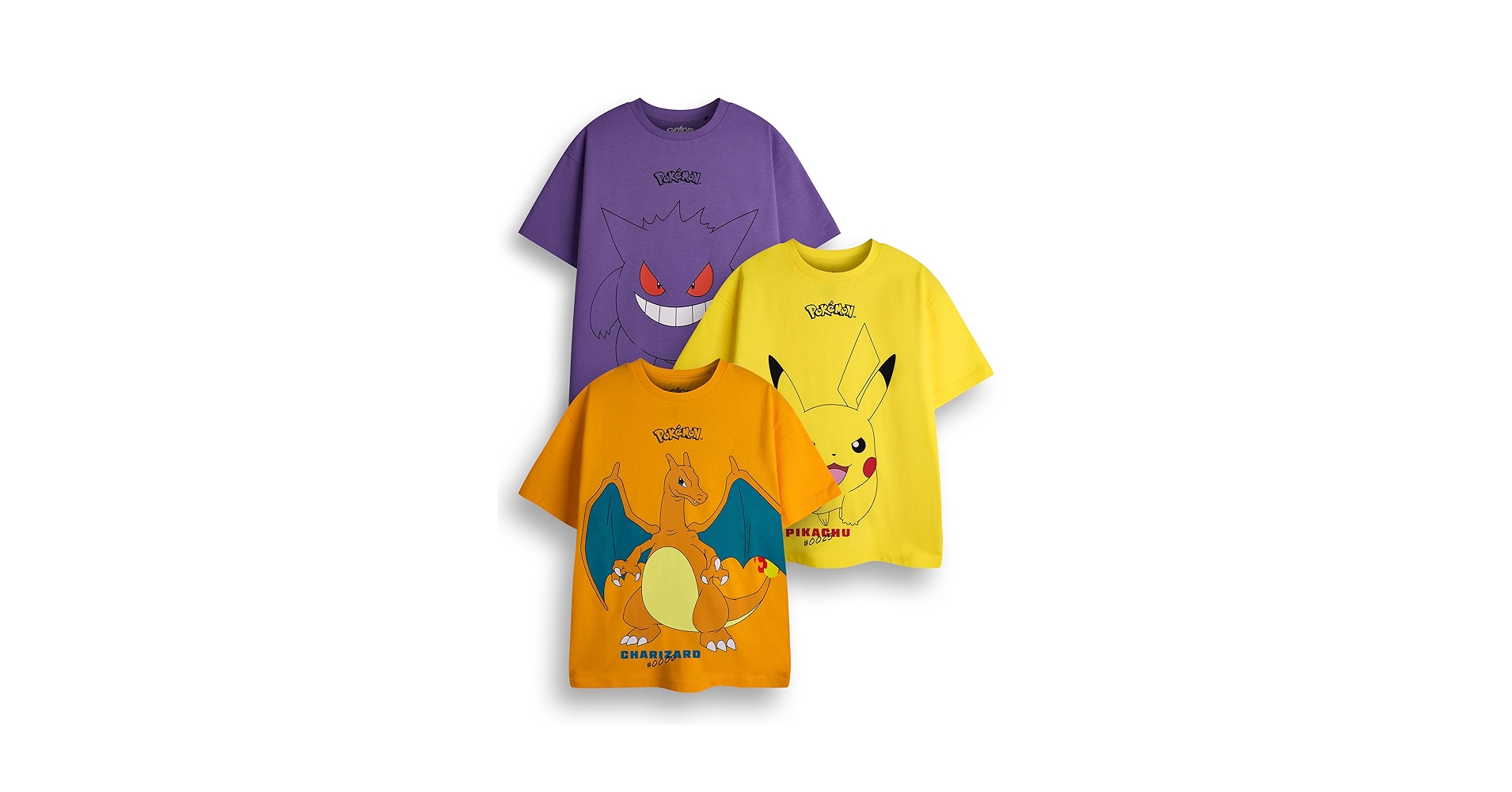 Amazon.com: Pokemon Boys T-Shirt Pack of 3 | Yellow, Orange