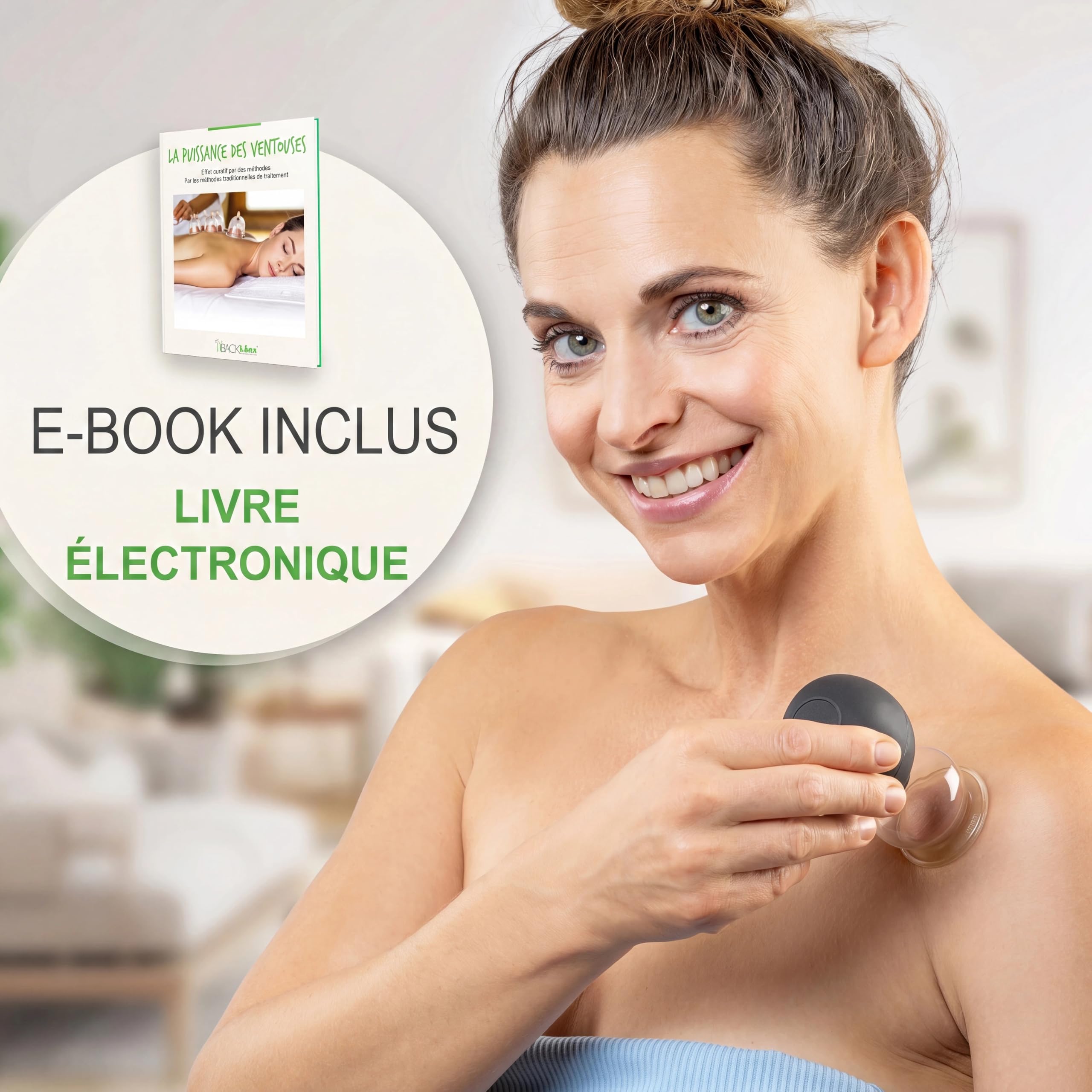 BACKLAxx ® Set De Ventouses En Verre Avec Poire En Silicone Et Grattoir Fascia | Ventouse Cellulite Et Ventouse Massage Pour Corps Et Visage | Ventouses Thérapeutiques Cupping