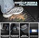 Orealtrend Tapis de sol de voiture compatibles avec Toyota Highlander 7 & 8 Passagers 2014-2019 Floor Liners Toutes les garde météo Déversement Proof Black Front & Arrière & 3rd Tapis de voiture de ligne personnalisé Fit Anti Slip