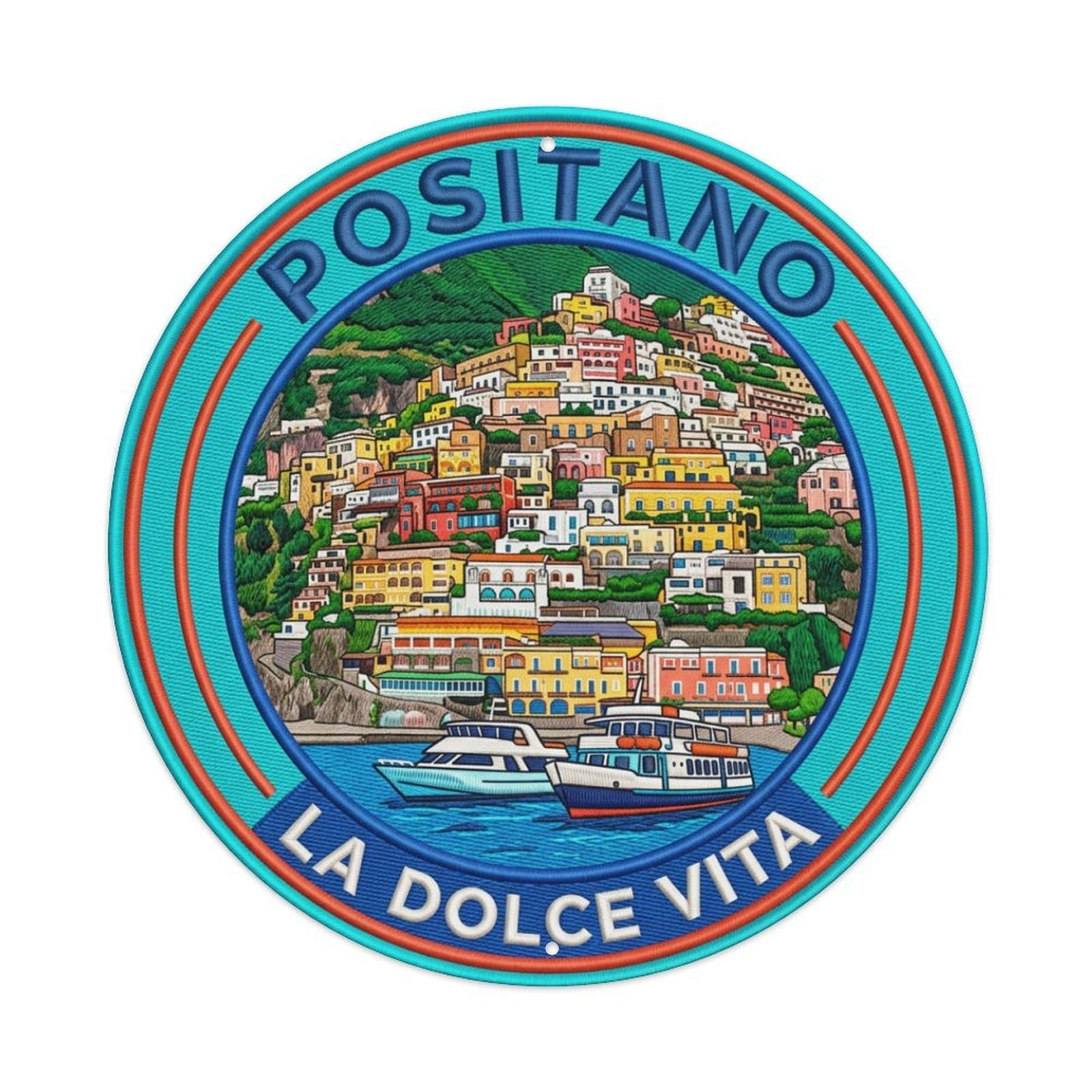Vintage Travel Positano Italy Postcard 1 Metal Tin Sign Plaque