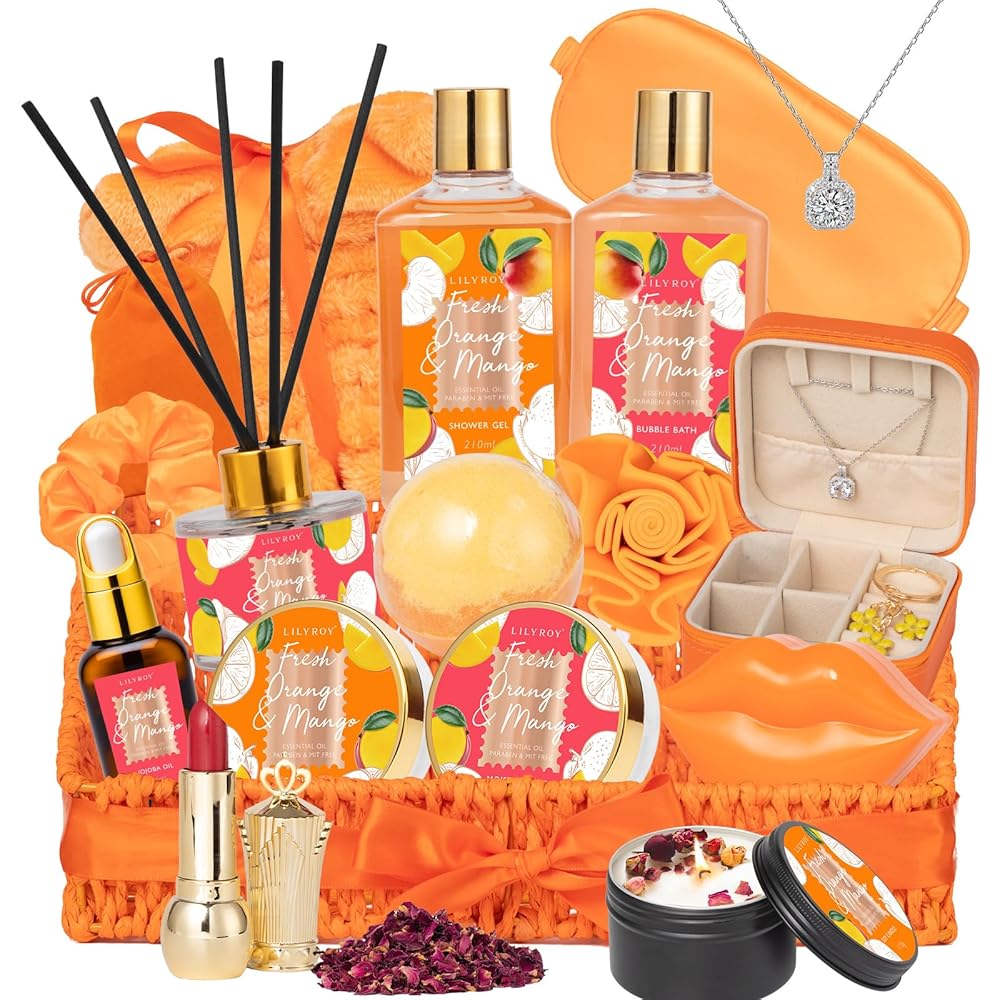 Christmas Gifts for Women Gift- 23-Piece Bath & Body Gift Basket Set for Women, Bath Gift Set, Spa Gift Baskets | Mothers Day Gifts for Mom, Valentine\'s, Birthday Gifts, All Occasion Present for Her