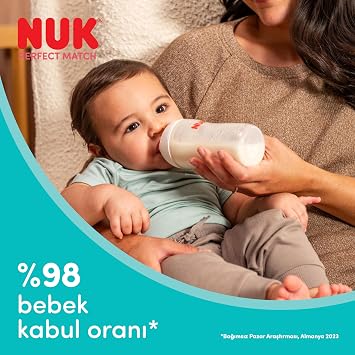 NUK Perfect Match Cam Biberon, 120 ml, Gökkuşağı