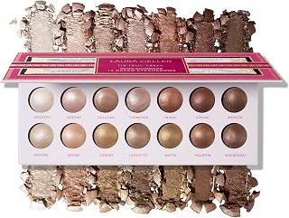 Laura Geller Delectables Soho Shimmers Eyeshadow Palette: 14 Baked Neutral Shimmer Shades, Long-Lasting, Blendable & Crease-Proof
