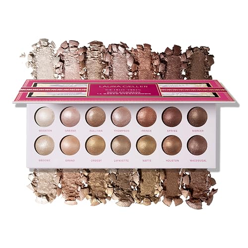 Laura Geller Beauty The Delectables 14 Multi-Finish Baked Eyeshadows - Long-Lasting Eyeshadows for Everyday (Soho Shimmers) - 02 Soho Shimmers