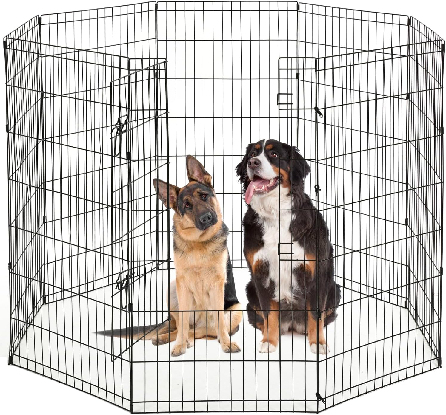 Pet Playpens for Dogs, Foldable Metal Wire Pet Fence Barrier, 8 Panels 36(H) Inches High Exercise Pet Dog Pen, Indoor Outdoor Dog Gate for Large, Medium and Small Pets
