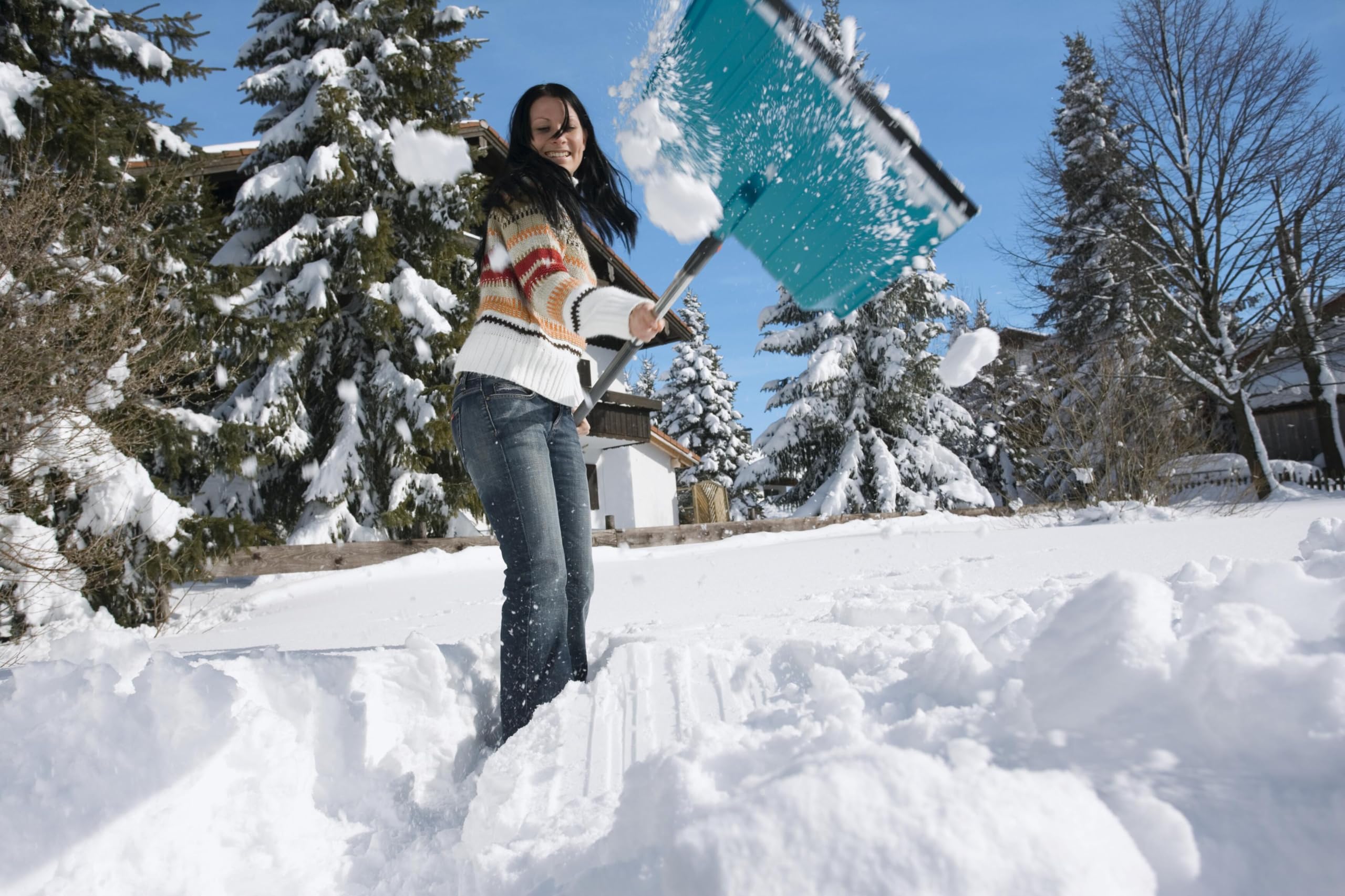Gardena Spingineve combisystem KST 50: Pala da neve, profilo plastica resistente a abrasione, urti e freddo sino a -40°C, larghezza 50 cm (3241-20)