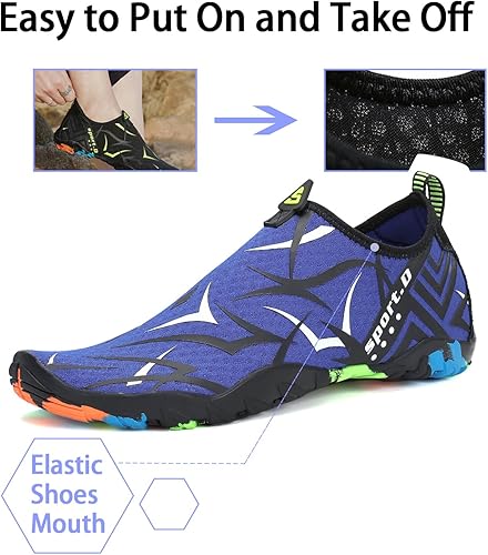 Miniatura 3 de Zapatos de agua para hombre y mujer, zapatos acuáticos descalzos, de secado rápido, para playa, natación, buceo, kayak, surf, deportes acuáticos