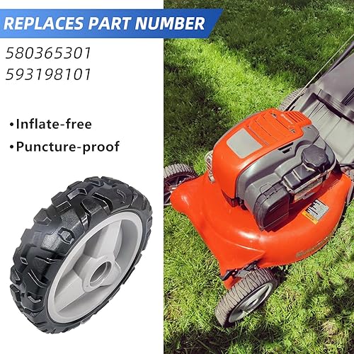 Miniatura 6 de 2 ruedas de accionamiento para cortacésped Husqvarna 580365301 593198101 compatibles con cortacésped L321AH, LC221A HU675AWD, HU700AWD, HU725AWD,