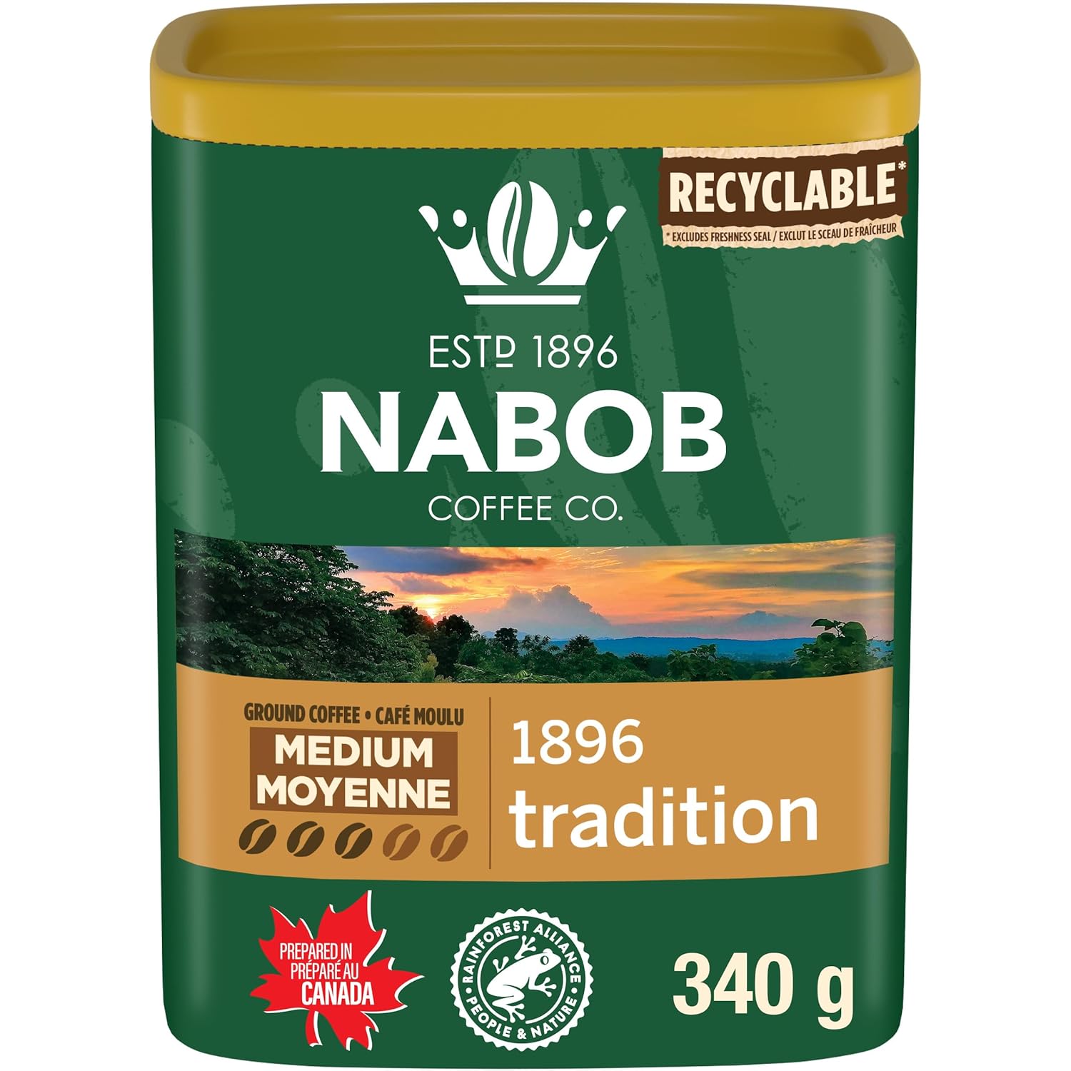 Nabob 1896 Tradition Medium Roast Ground Coffee, 340g/12 oz.