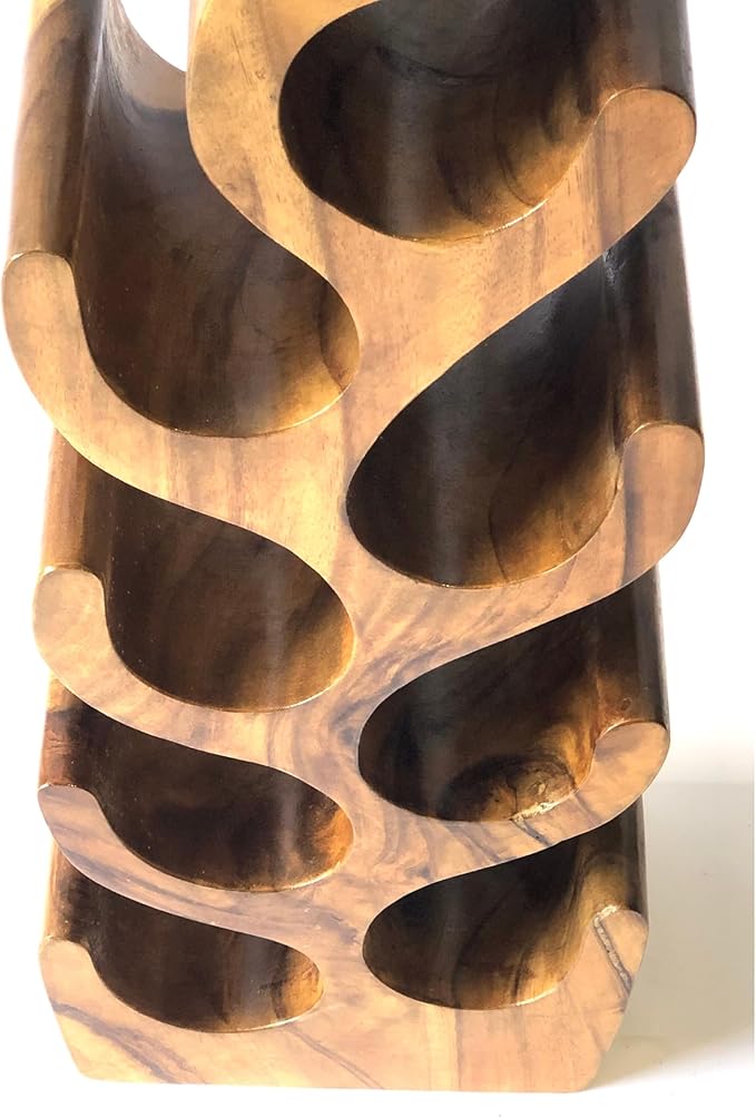 Soporte para Botellas de Madera Suar para 6 Botellas miniatura 3