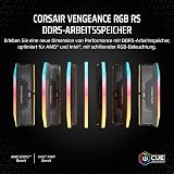 CORSAIR VENGEANCE RGB RS DDR5 RAM 32GB (2x16GB) Up to 6000MHz CL36-44-44-96 1.35V AMD EXPO Intel XMP Computer Desktop Memory – Grey (CMG32GX5M2E6000Z36) - 2
