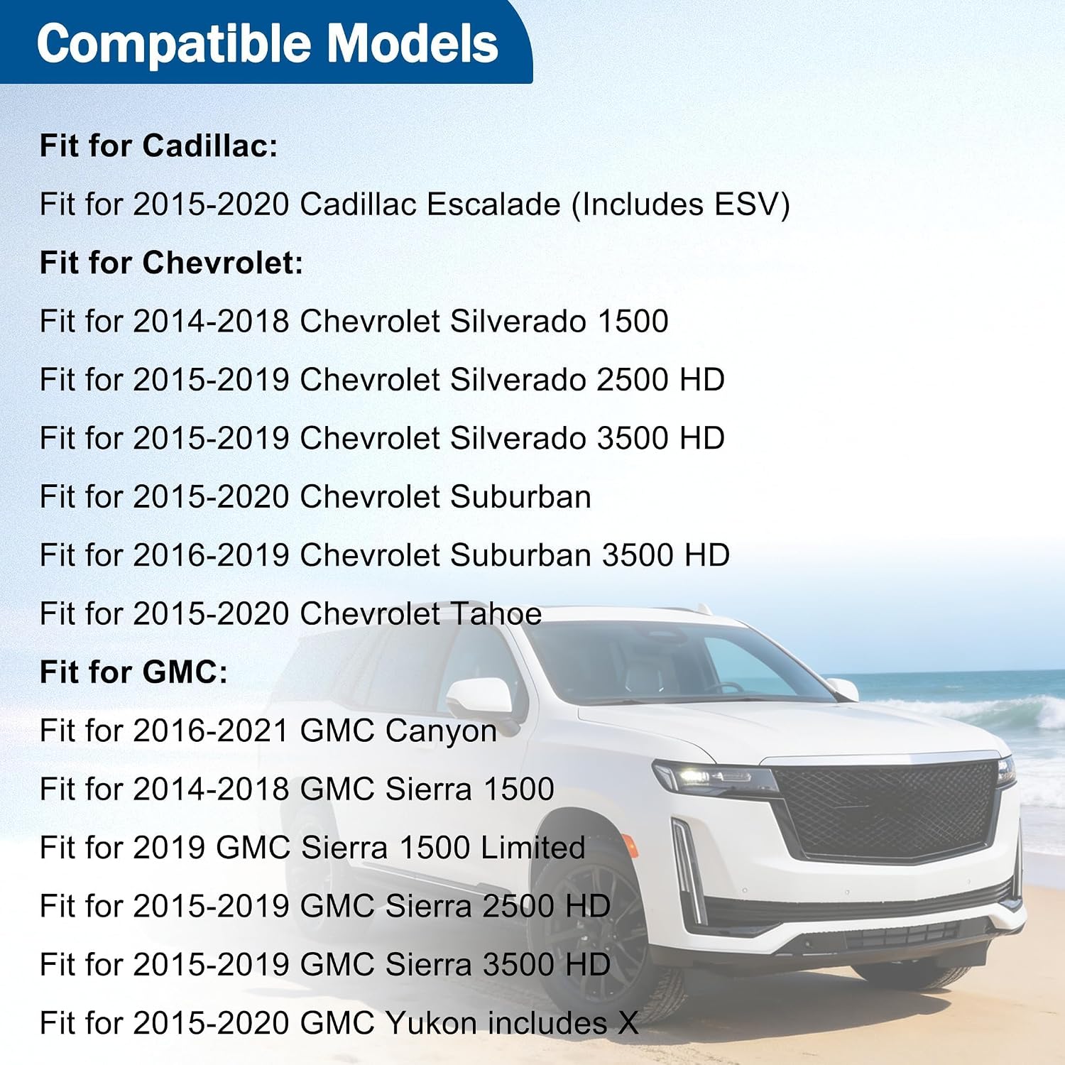 Trailer Brake Control Module Fit for 2014-2020 Cadillac Escalade for Chevrolet Colorado for Silverado Suburban Tahoe for GMC Canyon Sierra Yukon Replace 23114650 23104453 23337305