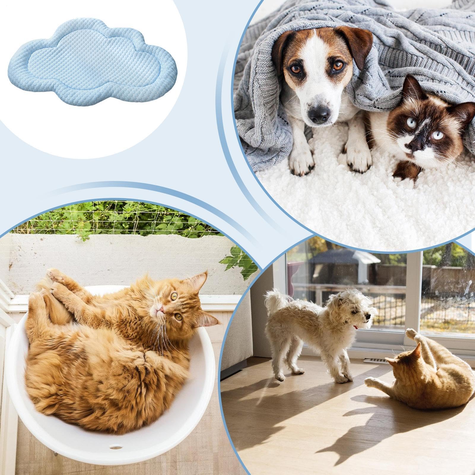 Genérico Estera de enfriamiento para Perro, Manta para Perros de | enfriamiento,Almohadilla de Hielo de de Perros Fresco | Colchón de Perrera para Dormir Suave para un Cachorro Medio pequeño p