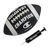 Champion Blitz Football, All-Weather Football, Enhanced Grip, Durable Rubber Cover and Molded Laces, for Outdoor Sports & Training, Includes 6 Ball Pump