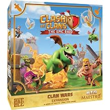 Clash of Clans The Epic Raid Clan Wars Expansion - Team Mode Strategy Game Includes Miniatures, Spell Cards & Town Hall Upgrades, Co-op Tabletop Battle, Ages 12+, 2-4 Players, 90 Minute Playtime