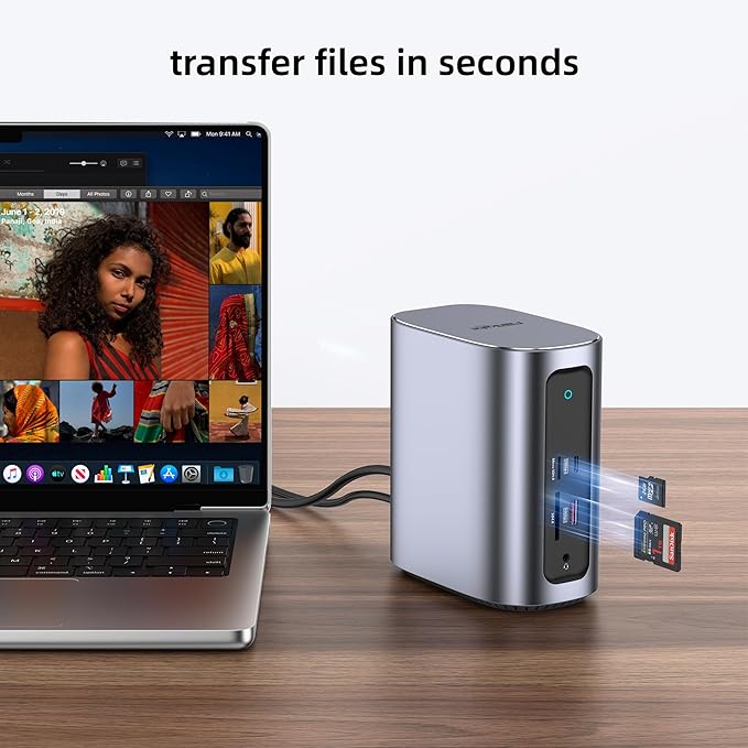 Fairikabe Hub USB C 17 en 1 Estación de Carga 4K Triple Pantalla miniatura 11