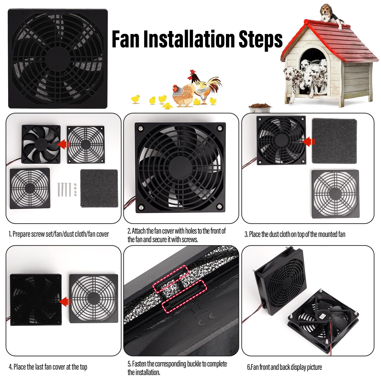 Kit Ventilatore Solare Con Pannello Solare Da 15 W, Impermeabile A Energia Solare, Doppio Ventilatore, Ventilatori Di Raffreddamento Vengono Utilizzati In Pollaio, Serre E Gabbie Per Animali