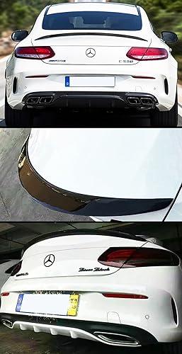 Miniatura 3 de Alerón de maletero de fibra de carbono compatible con Mercedes Benz W205 C300 C63 C43 2 puertas Coupé 2017 2018 2019