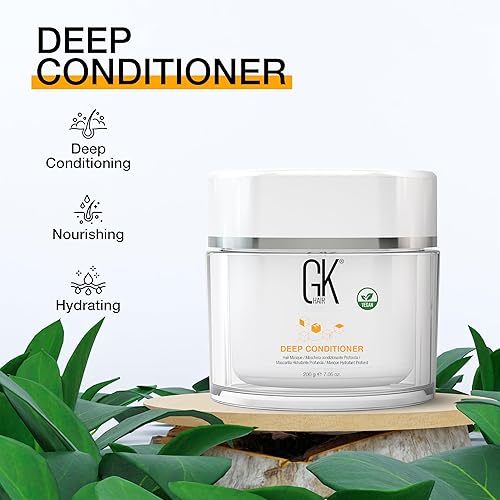 Miniatura 5 de GK HAIR Global Keratin Deep Conditioner Masque 705 Fl Oz200 g Intense Hydrating Repair Treatment Mask for Dry Damaged Color Treated Frizzy Hair