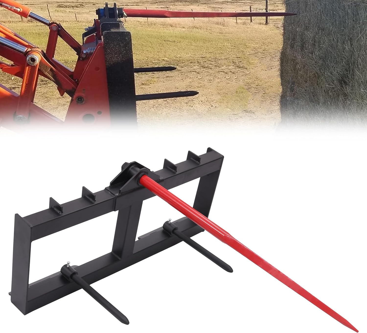 Aurogsky 49" Hay Spear Attachment 2000lbs Capacity Quick