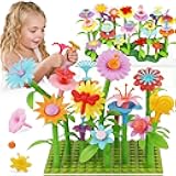 3-6 Years Old Toddler Toys - Flower Garden Building Toy with Insect Pegs, Educational Activity Gifts for Girls Preschool-Kindergarten, 153Pcs STEM Stacking Pretend Play Set