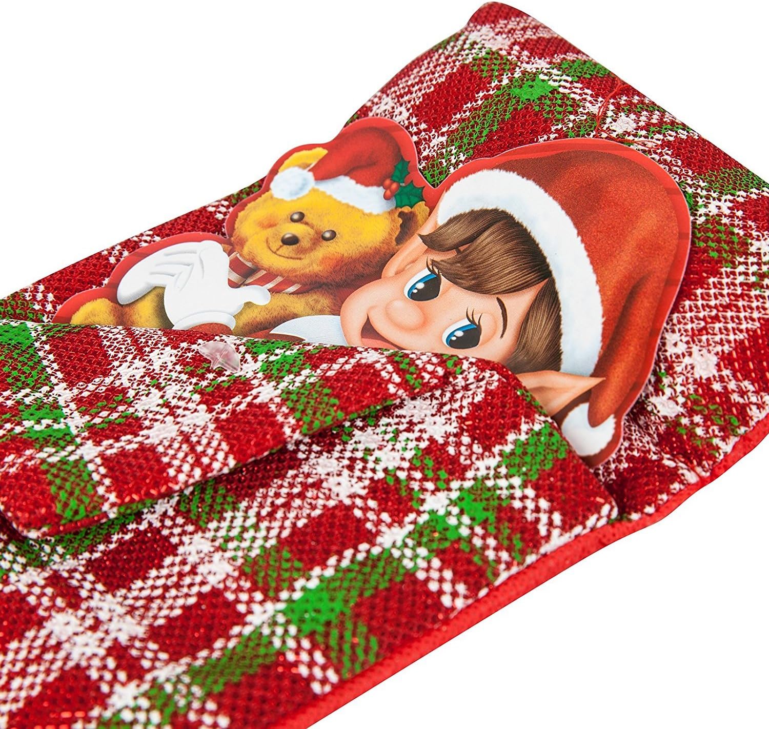 Multi Coloured Elf sleeping bag with Pillow Christmas Accessory