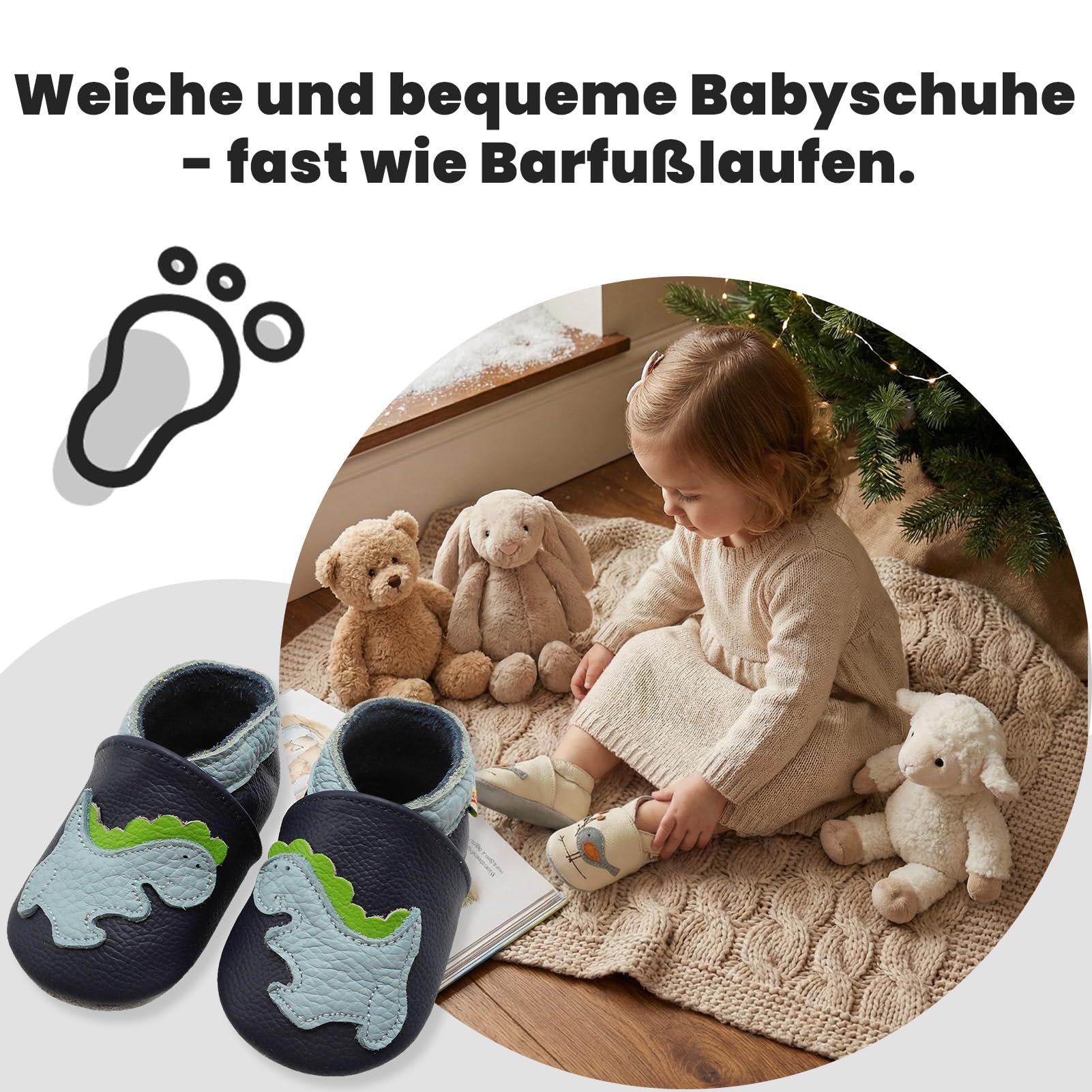 YALION Chłopce buty do raczkowania dla dziewczynek i małych dzieci, miękka skóra, buty do nauki chodzenia, kapcie dla niemowląt z zamszowymi podeszwami, różne style