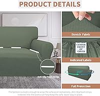 Vista 4 de Easy-Going – Funda de sofá 100% impermeable, funda de sofá con impermeabilidad doble, funda de sofá jacquard elástica, protector de muebles a prueba