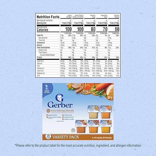 Miniatura 2 de Gerber 2nd Foods Hearty Dinners - Alimento para bebés, paquete variado, bañera de 4 onzas (paquete de 32)