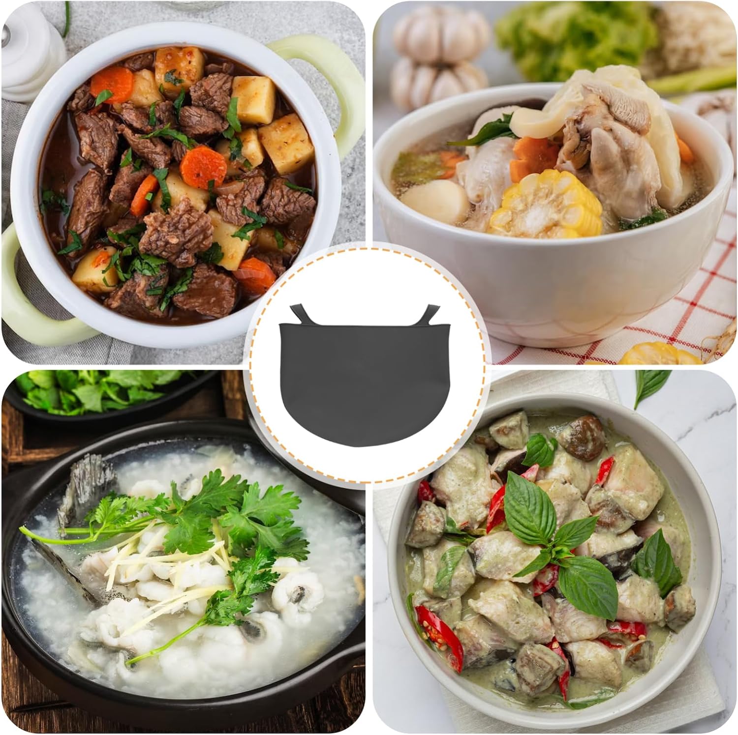 Silicone Soup Bag for Slow Cookers Reusable Cooking Liner Leak Easy to Clean