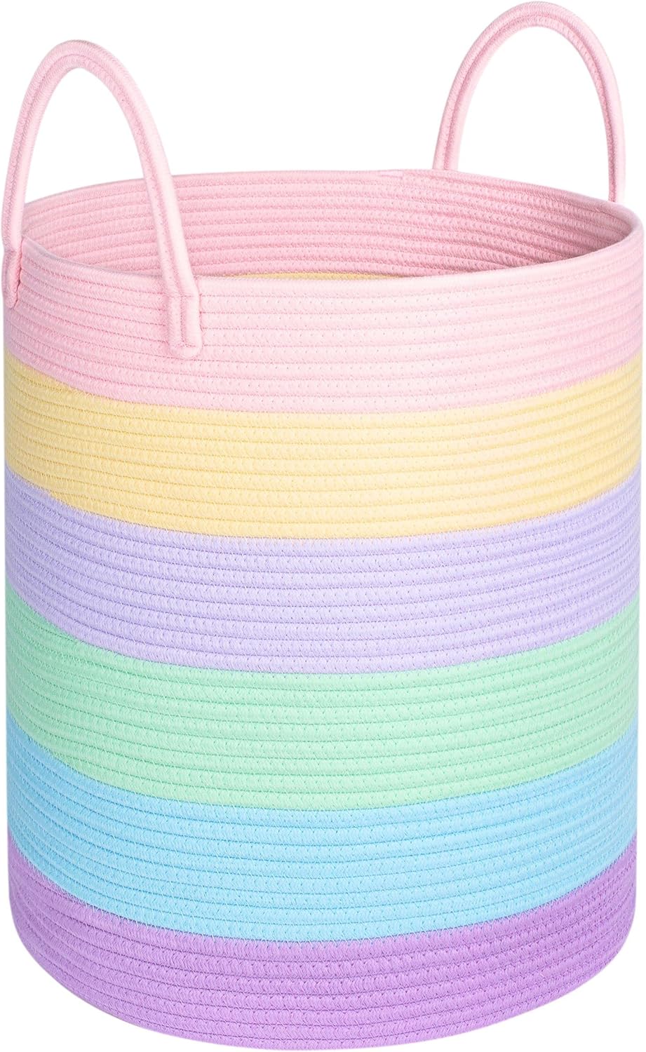 MINTWOOD Design Large Decorative Woven Cotton Rope Basket