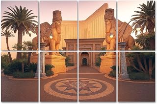 8 Panels Art Acoustic Panels LAS VEGAS JULY 13 Night view Mandalay Bay Hotel Casino Soundproof Wall Panels Padding Decorative Sound Absorbing Panels 48"x32" for Recording Studios Home