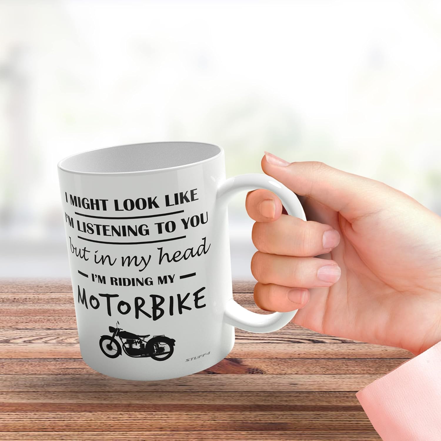 Stuff4 Motorbike Mug, in My Head I'm Riding My Motorbike - Image 4