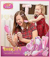 Vista 4 de Kit de maquillaje para niñas BIBUTY, juguetes de princesa, maquillaje de juego de simulación, juguetes de maquillaje para niñas