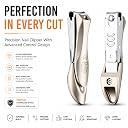 Beauté Secrets Curved Nail Cutter With Nail File, Anti-Splash Design, Stainless Steel, Ideal for Fingernail and Toenail, Ingrown Toe Nail Remover, Nail Clipper for Men Women (Premium | 16A) gallery image