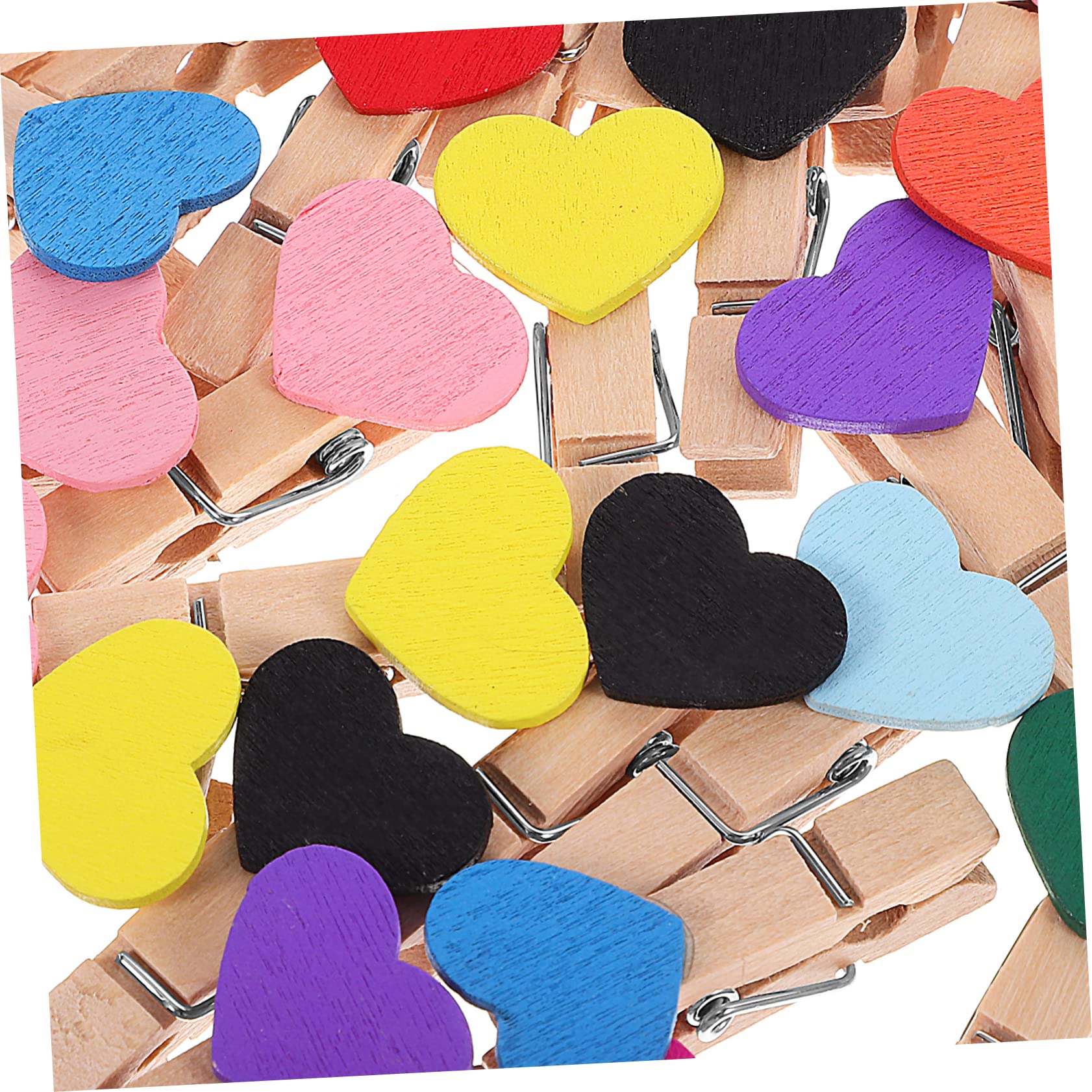 Hshenjhu 100 Pezzi Mollette In Legno, 7,2 Cm Colorate Naturali Mollettine Legnos Piccole, Multifunzione Legnos Clip Per Foto, Mini Mollette Decorative In Legnos, Per Foto, Collage, Regali DIY - 7