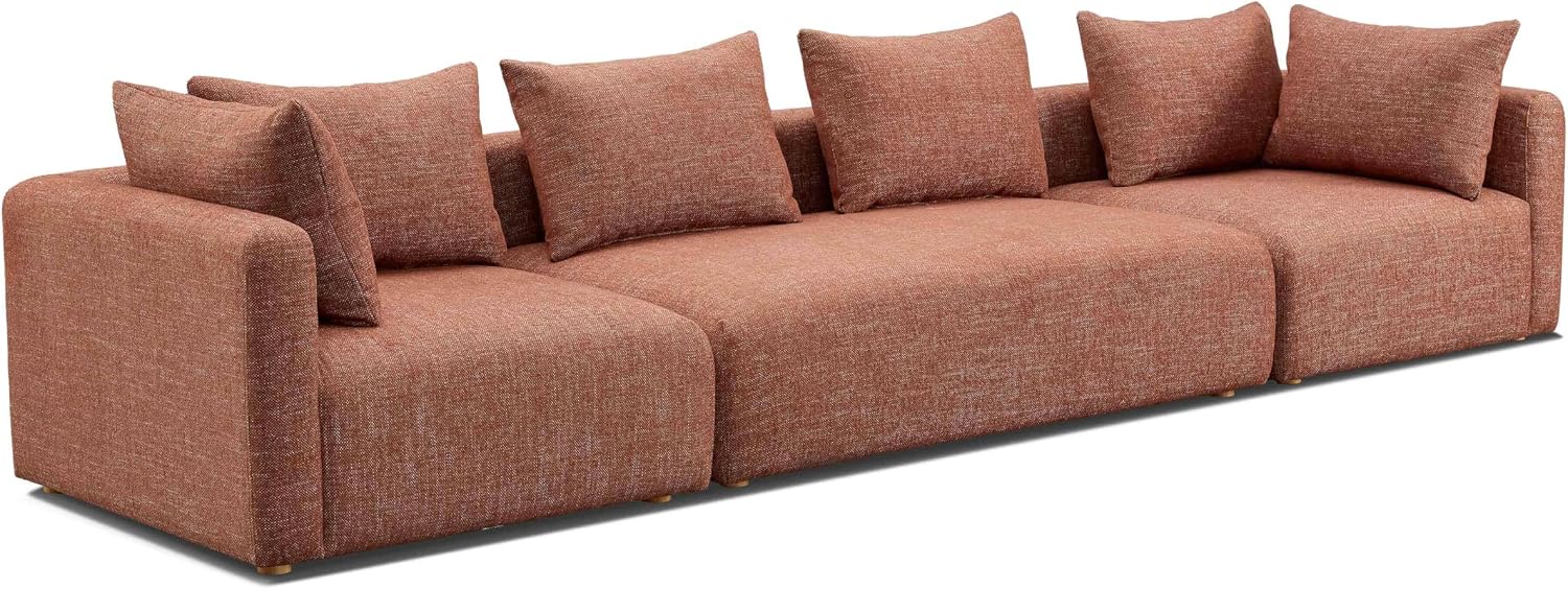 Tov Furniture Hangover Sedona Red Textured Fabric 145" Long Sofa